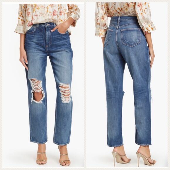 L’AGENCE Ezra Ultra High Rise Stovepipe Jeans in Newberry Blue Size 29 - Picture 10 of 11